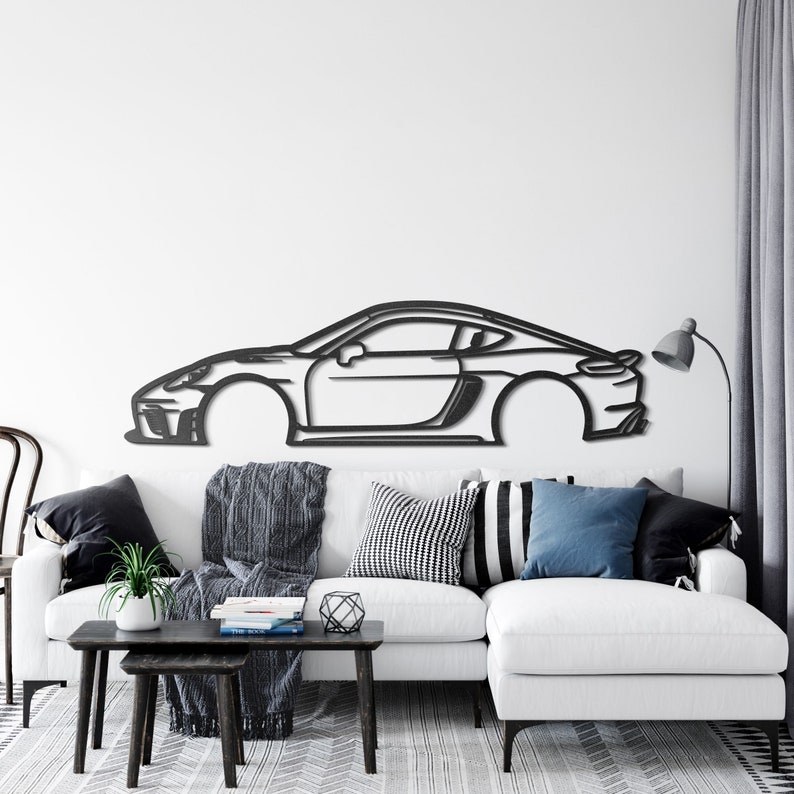 Car Metal Silhouette Wall Art Metal Wall Decormetal Wall Etsy