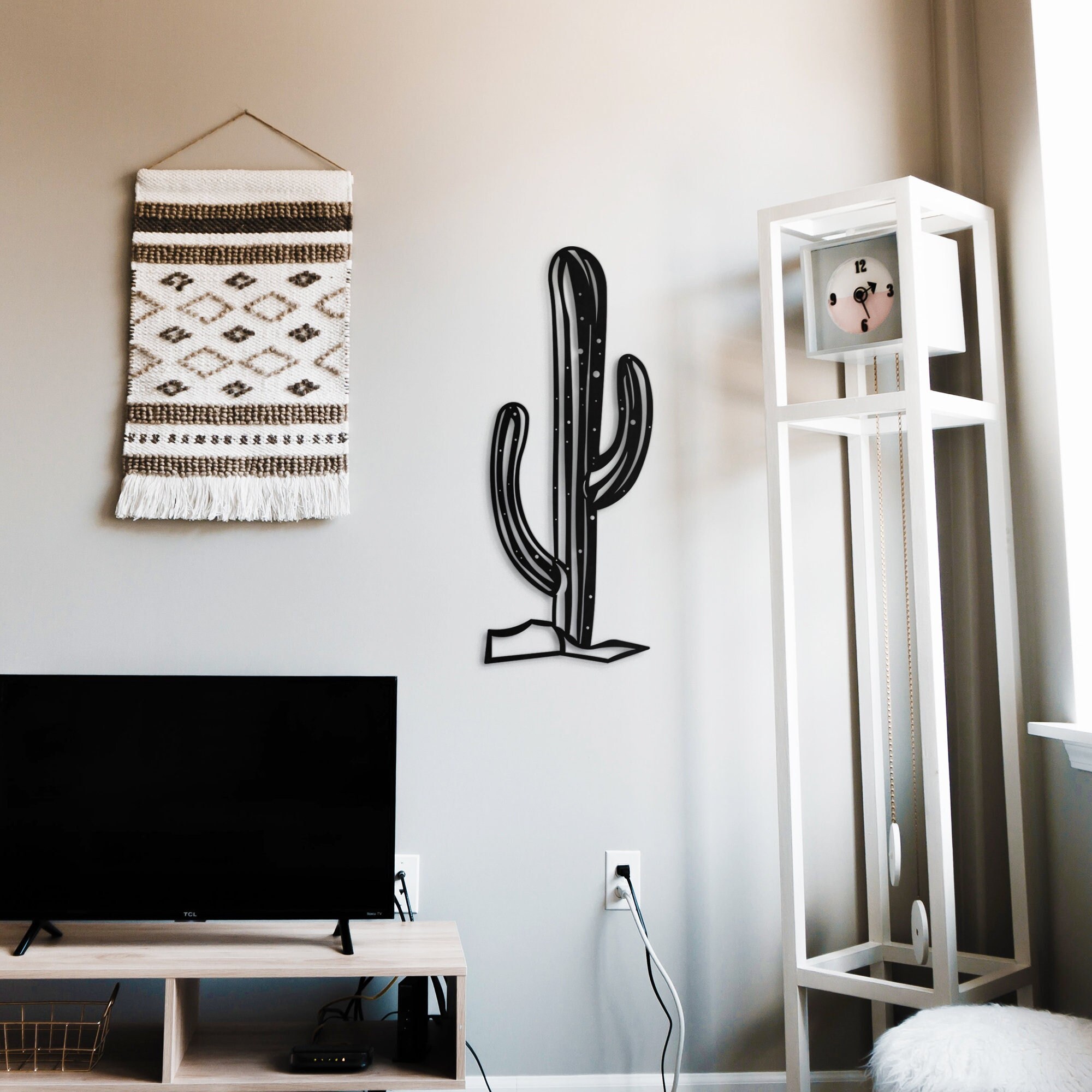 Cuanto Es 16 Pulgadas En Centimetros Cactus Metal Wall Art Metal Cactus Decor Nature House - Etsy