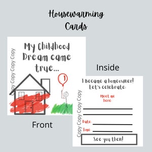 HOUSEWARMING, Nieuw huis, Huiseigenaar, huizenaankoop, Uitnodigingen en wenskaarten voor uw housewarmingfeest. Uitnodigingen, cadeaus voor thuis kopen