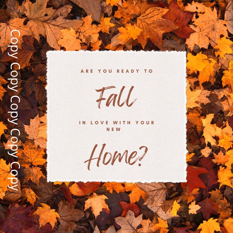Fall Realtor Instagram and Social Media Post for Real Estate Content - Etsy