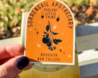 Pegatina del cuarto ala de Sorrengail Apothecary