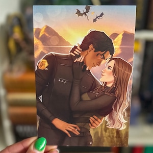 Violet and Xaden Sunrise Print Fourth Wing
