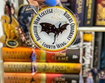 Basgiath War College-sleutelhanger Vierde vleugel-sleutelhanger