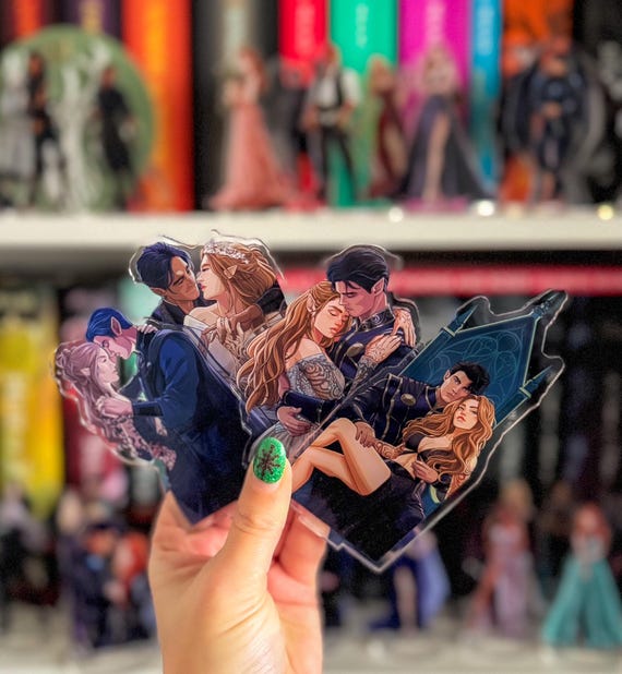 Rhys and Feyre ACOTAR Shelfie