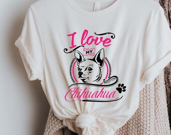 Auto-Magnet "I Love My Chihuahua" | Knochen-Form, 5,1 X 17,8 Cm | Mit Hochglänzender UV-Tinte | Für Auto, Kühlschrank & Briefkasten