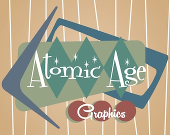 Atomic Mid Century Retro Design Elements (Adobe Illustrator)