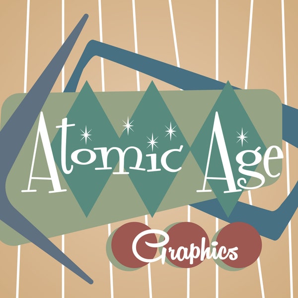 Atomic Mid Century Retro Design Elements (Adobe Illustrator)