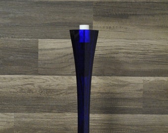 Unique Cobalt Blue Pentagon Lamp