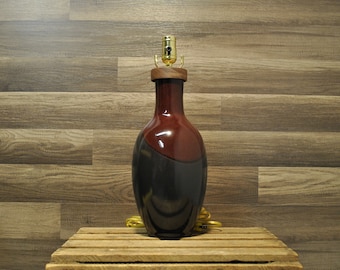 Red and Black Vase Lamp