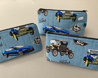 Ford Zipper Pouch - Car Enthusiast & Collector Gift