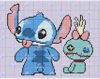 Freches Stitch & Scrump C2C Decken Muster