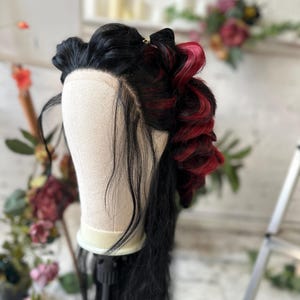 READY TO SHIP Witchy Halloween lace front wig, Wedding Wig, Synthetic Wig, Elf Wig, Fantasy Wig, Larp, Elven Wig, Braided Wig, witch,