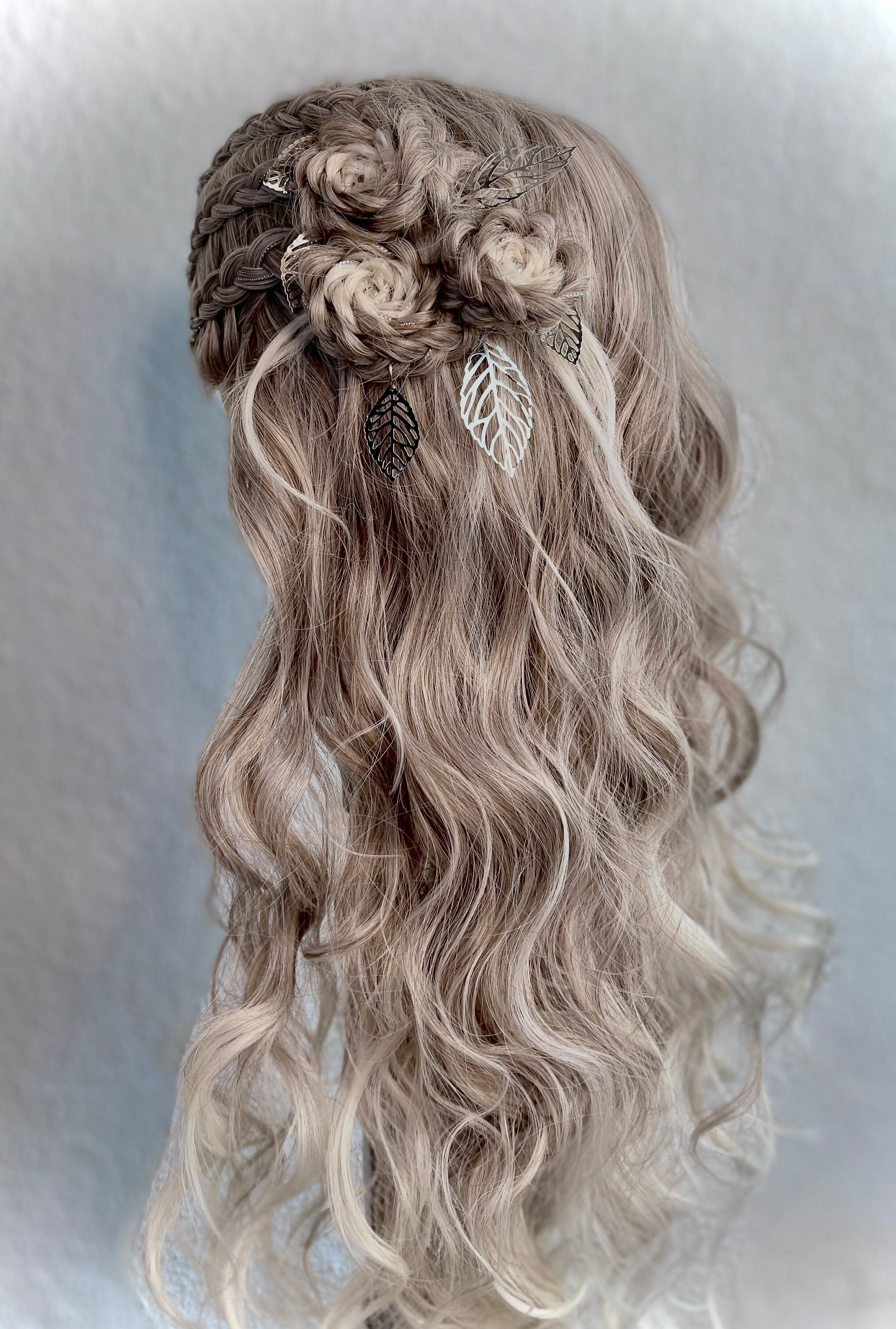Larp Roses Rose Queen Lace Front Wig With Hair Jewellery, Wedding Wig, Larp ...