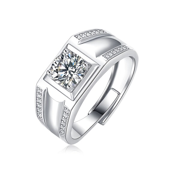 Moissan Diamond Men s Ring 925 Silver Men s Ring men s Ring best