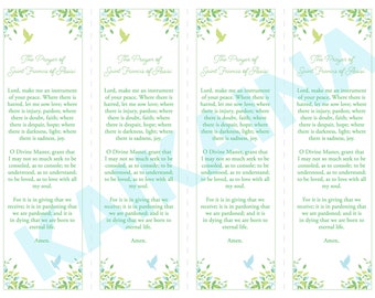Saint Francis Prayer Bookmarks: Printable Devotional Gift (Digital Download)