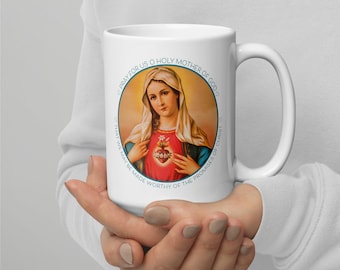 Immaculate Heart of Mary 15 oz white glossy mug