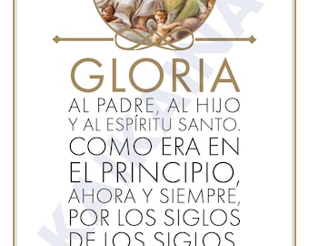 Gloria al Padre Spanish Prayer Poster: Catholic Classroom Decor (Digital Download)