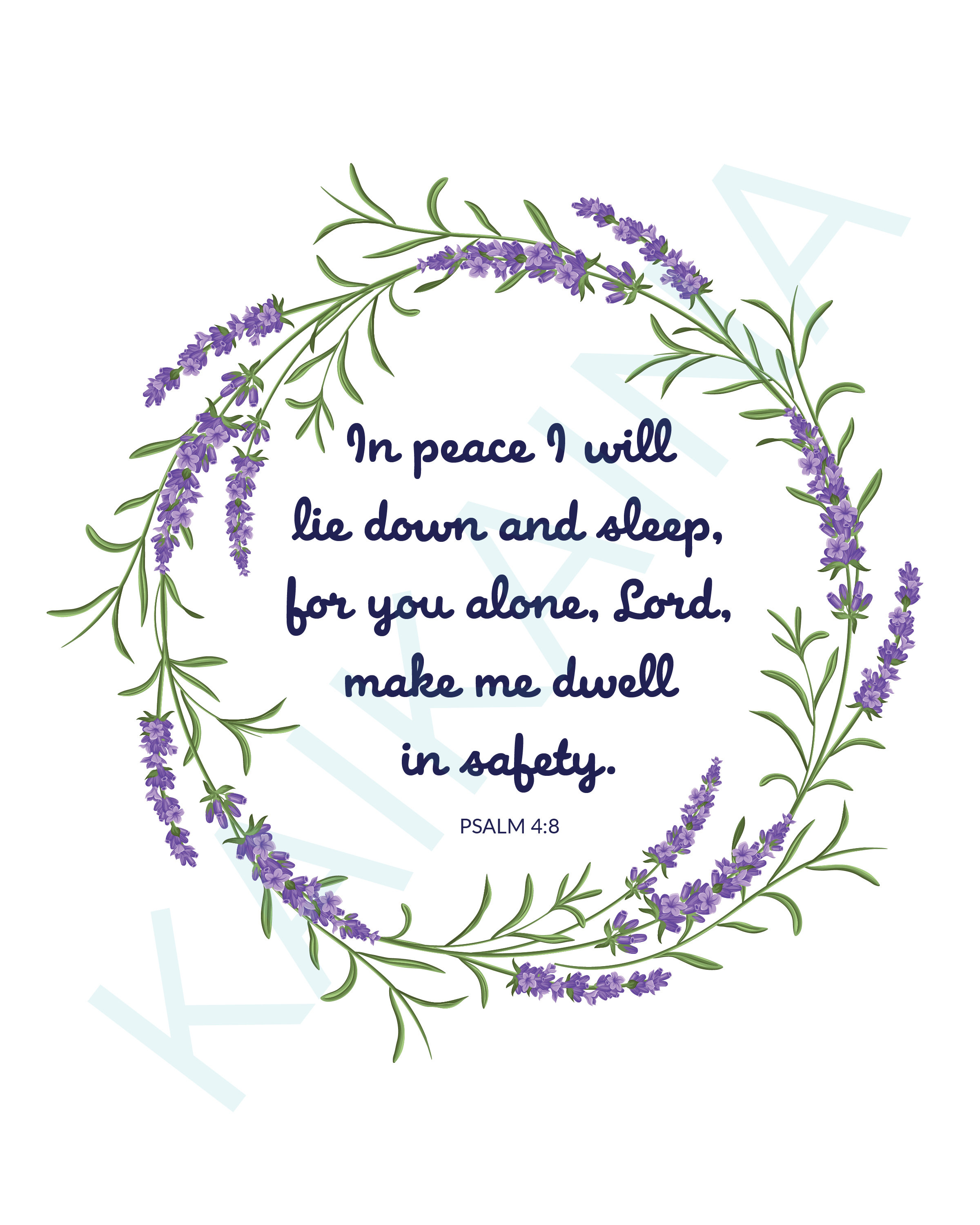 Psalm 4:8 \, image size:2400x3000