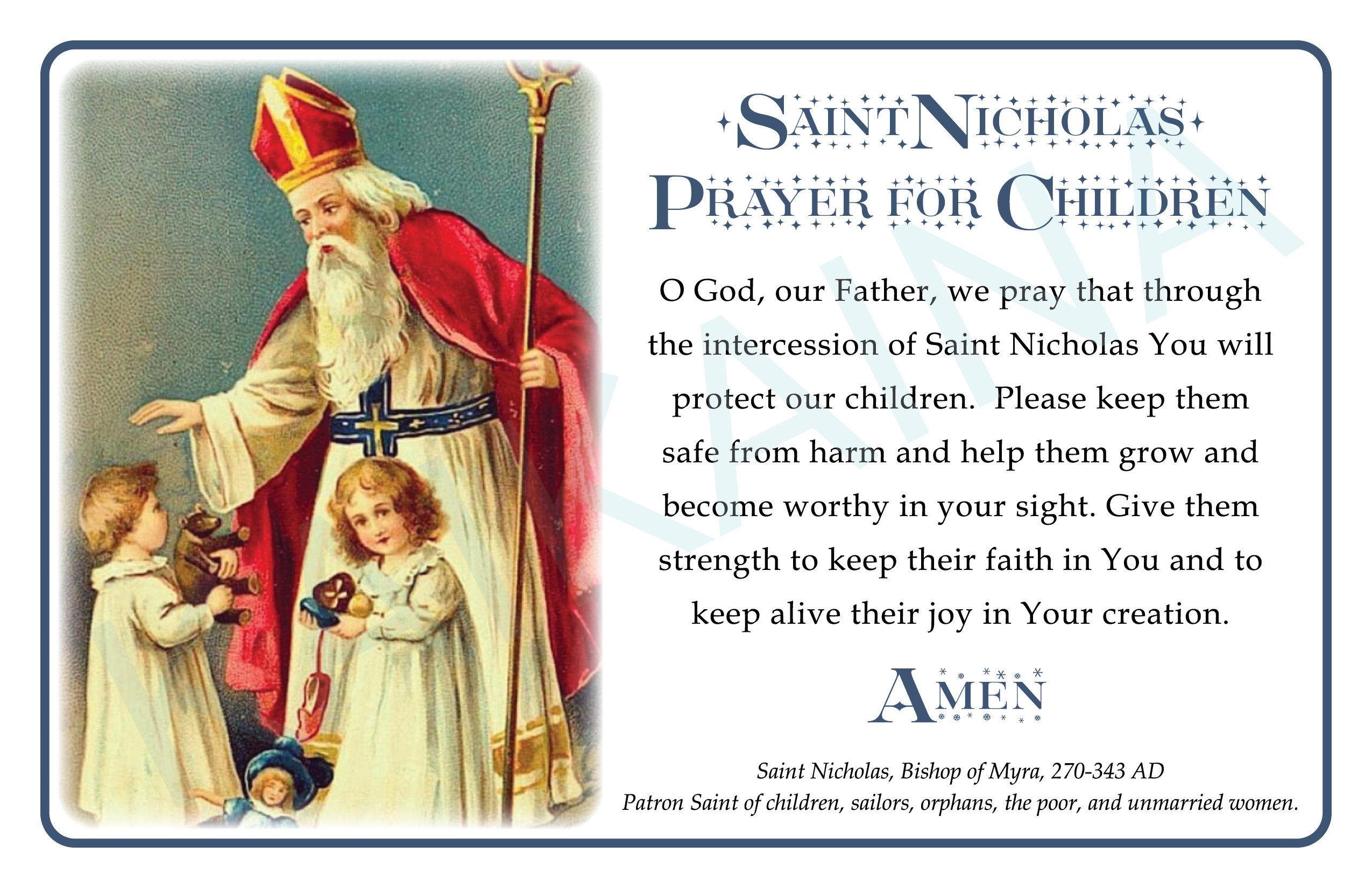 Saint Nicholas - Pray For Us - Catholic Patron Saint T-Shirt Saint Nicholas - Pray For Us - Catholic Patron Saint T-Shirt