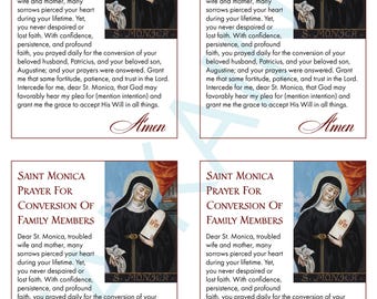 Saint Monica Prayer for Conversion Prayer Card (Digital Download)