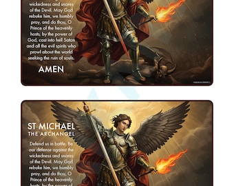 Saint Michael Archangel Prayer Card 5x7 (Digital Download)