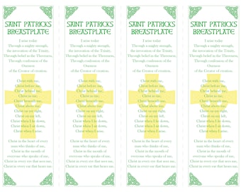 St. Patrick Breastplate Prayer Printable 8.5 X 11 Poster christ With Me ...