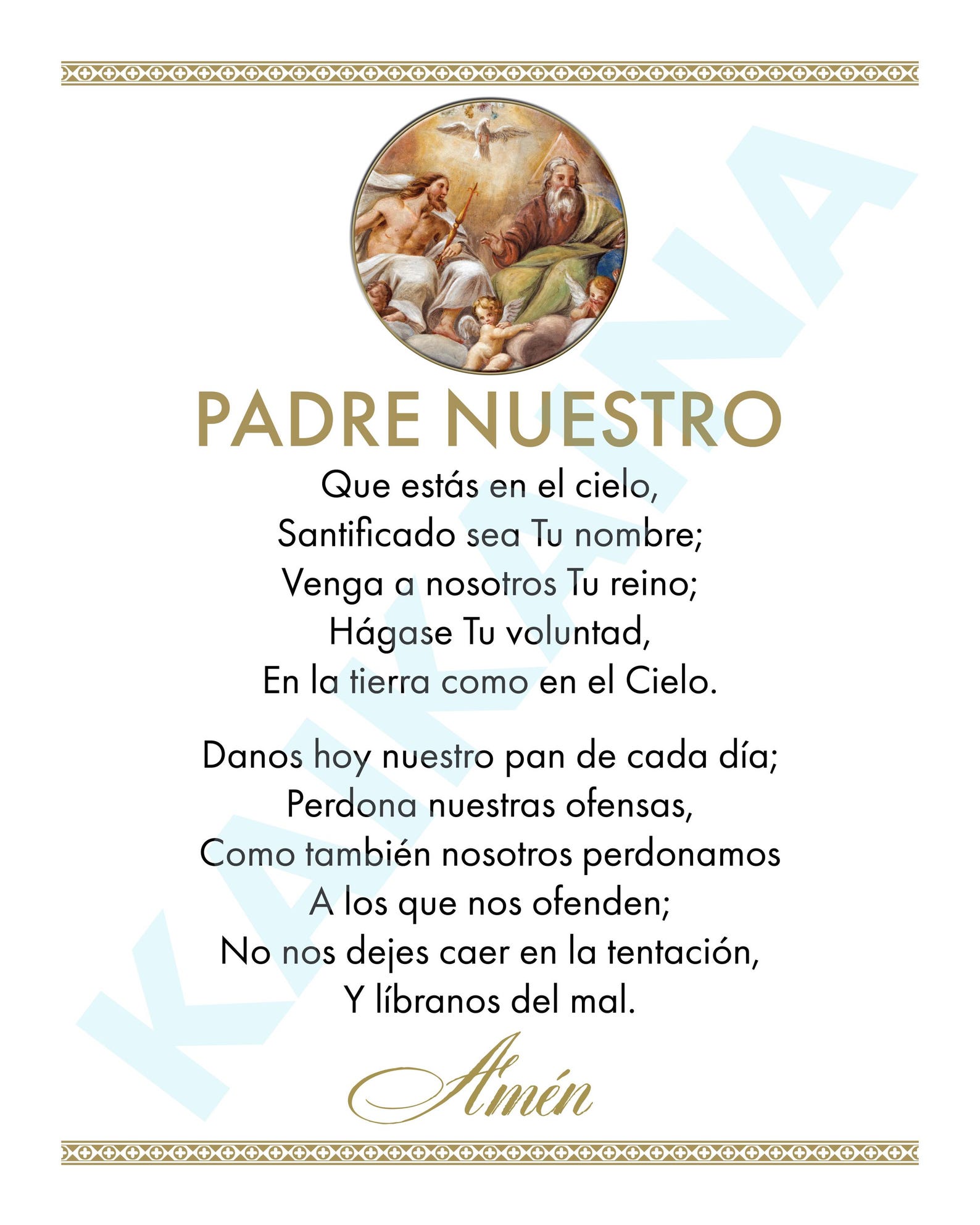 Padre Nuestro Spanish Prayer Poster: Catholic Printable (digital ...