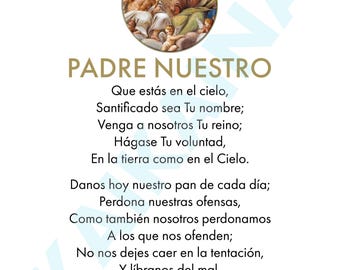 Padre Nuestro Spanish Prayer Poster: Catholic Printable (Digital Download)