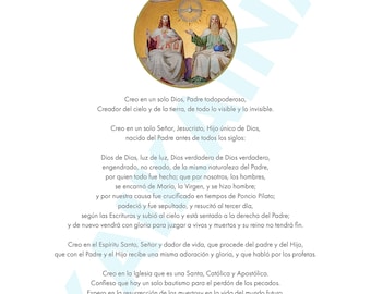 El Credo Niceno - Nicene Creed in Spanish - download printable 8.5 x11" poster DIGITAL DOWNLOAD