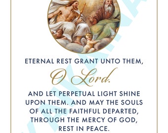Eternal Rest prayer poster 8x10 - downloadable and printable Catholic prayer poster