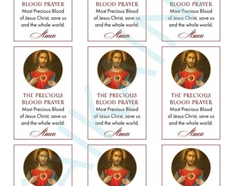 Precious Blood Prayer Card: Catholic Prayer (Digital Download)