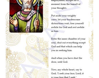 Saint Anselm of Canterbury Prayer Poster (Digital Download)
