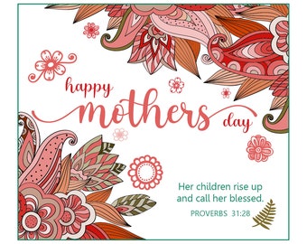 Mothers Day gift tag downloadable and printable, 6 up on a page