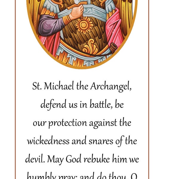 Prayer to Archangel Michael - Etsy