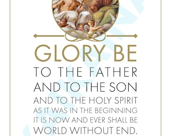 Glory Be Prayer Poster: Catholic Classroom Art (Digital Download 8.5x11")