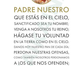 Padre Nuestro Spanish Prayer Poster: Catholic Classroom Decor (Digital Download)
