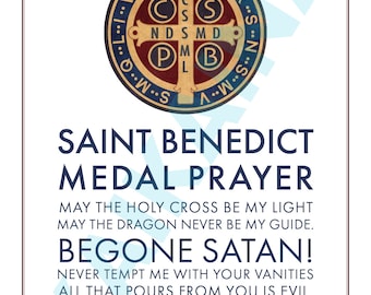 Carte de prière pour la médaille de Saint Benoît (téléchargement numérique)