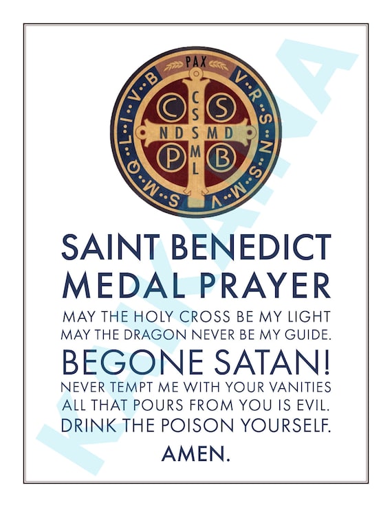 Saint Benedict Medal Prayer Card (Digital Download)
