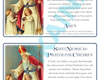 Saint Nicholas Prayer Card (Digital Download)
