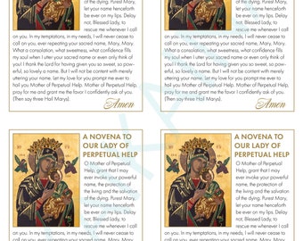 Our Lady of Perpetual Help Prayer Card - Art Print - Instant Download ...