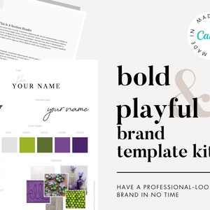 Bold and Playful Canva Brand Kit Template | Branding Kit | Premade Branding Kit | Branding Template | Canva Template
