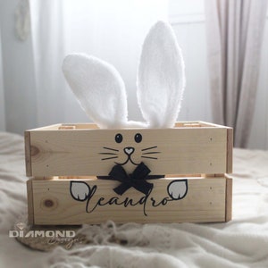 Easter box Easter nest wooden box Easter personalized box Easter box girl boy