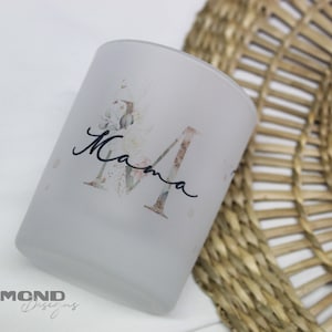 Teelicht Windlicht personalisiert Muttertag persönlich Geschenk Mami Mutter Mama Spruch Kerze Valentinstag Geburtstag Kerze Licht