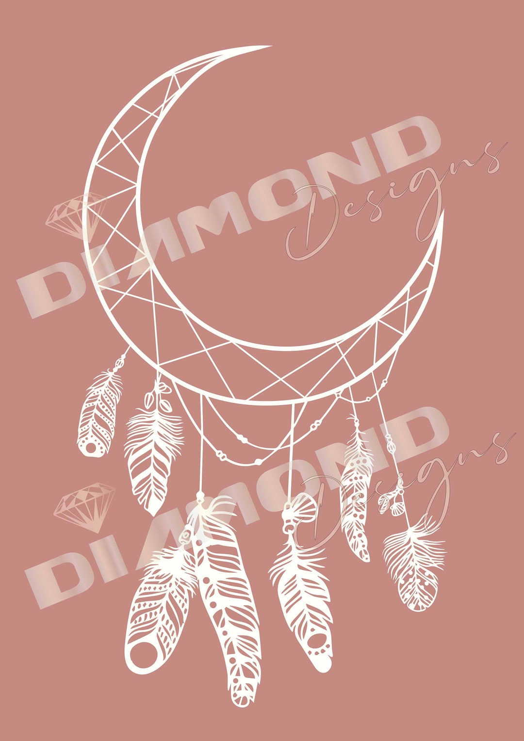 Graphics File Vector File Plot Plot File Moon Mandala Feather Etsy