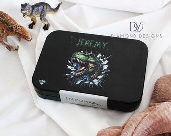 Lunchbox Znünibox Kindergarten School Box with separation Inlay Bentobox Znüni Zvieri Lunchbox Kindergarten start School start Dino Cool Boy