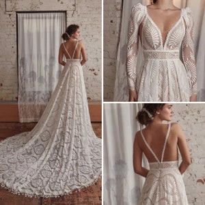 Grand Wedding Dress Boho image 2