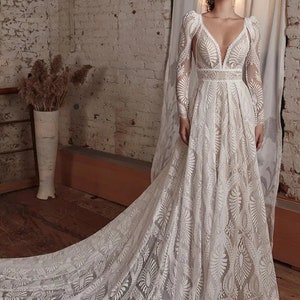 Grand Wedding Dress Boho image 3