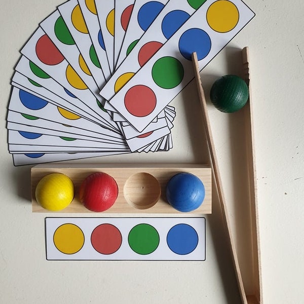 układanka lewopółkulowa Montessori 4 kulki