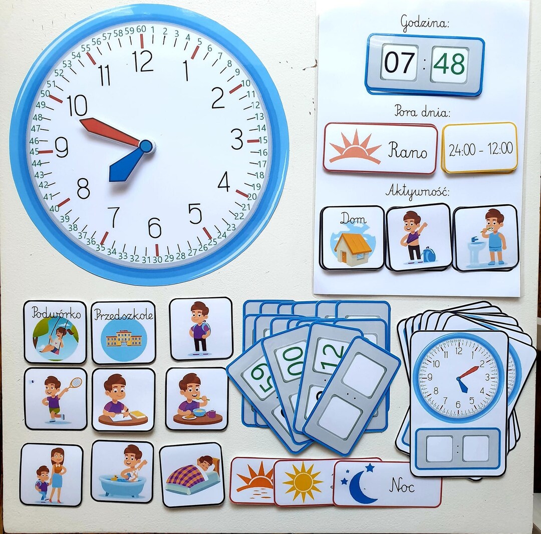 Clock Face Puzzle / Puzzle to Learn Time Etsy