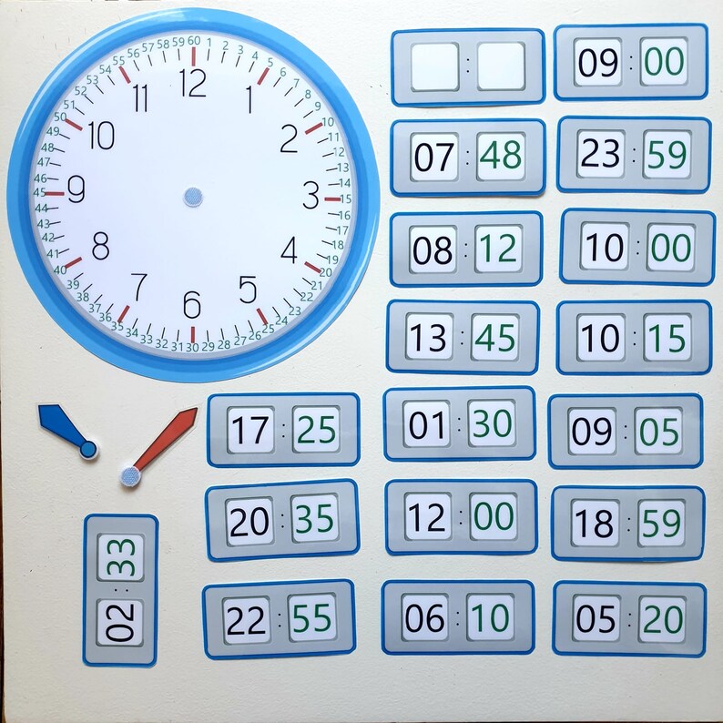 Clock Face Puzzle / Puzzle to Learn Time Etsy